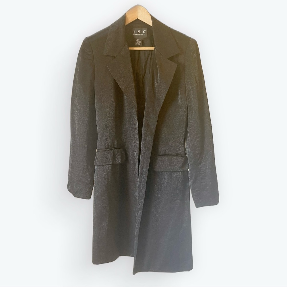 INC International Concepts Long Black Women’s Suit Jacket